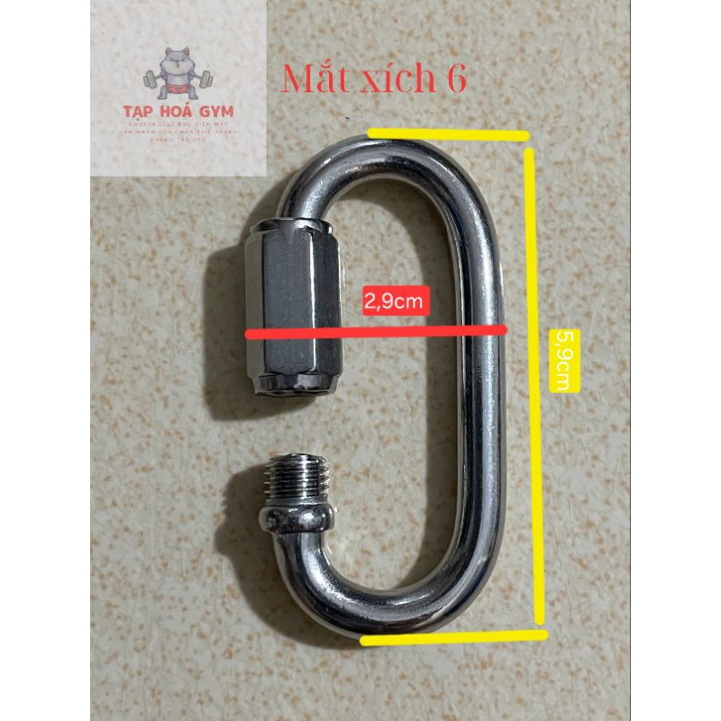 Móc bấm treo phụ kiện máy gym(móc phi 8)