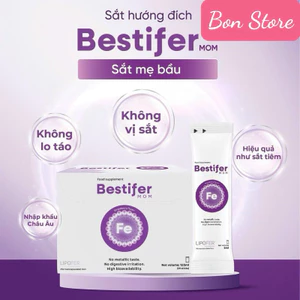 Sắt bầu dạng nước Bestifer Mom sắt hướng đích hấp thu cao vị thơm ngon, hộp 24 gói