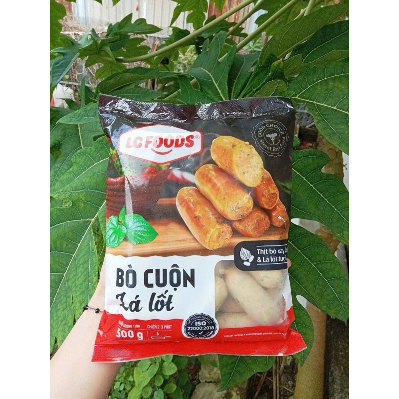 Bò cuộn lá lốt LC gói 500g (giao tphcm)