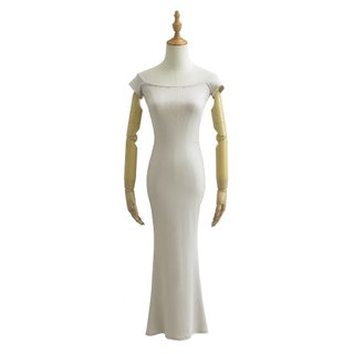 [HÌNH SP THẬT] VÁY DÀI ÔM BODY HỞ VAI M034