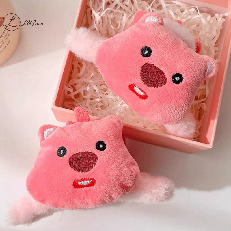 Kẹp Tóc Lông Nhung Hình Thú Loopy Hồng Mềm Mại Dễ Thương Phụ Kiện Tóc Cho Nữ và Bé Gái Empoli