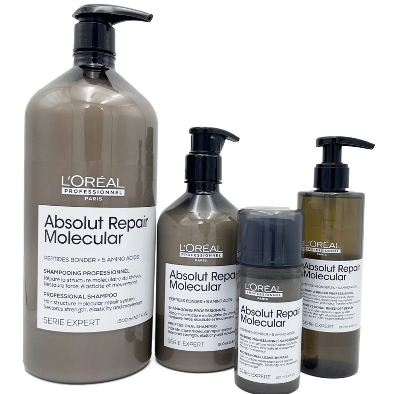 Dầu gội L'Oreal ARM Absolut Repair Molecular siêu phục hồi cấp phân tử Peptides