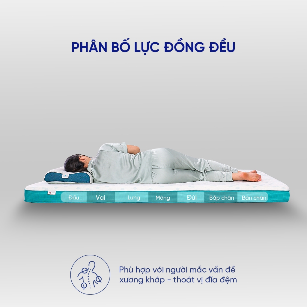 Nệm Foam Aeroflow Standard Nhật Bản Cao Cấp Êm Ái Mềm Mại Nâng Đỡ Tối Đa Vua Nệm
