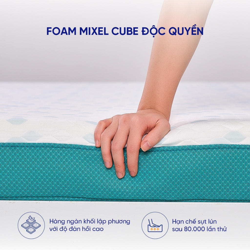 Nệm Foam Aeroflow Standard Nhật Bản Cao Cấp Êm Ái Mềm Mại Nâng Đỡ Tối Đa Vua Nệm