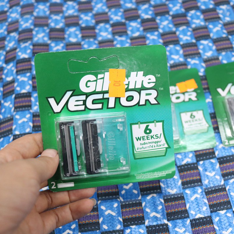 Lưỡi dao cạo râu Gillette Vector 1 vỉ 2 lưỡi chính hãng