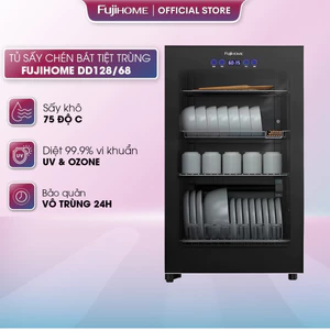Tủ sấy chén bát 128L khử khuẩn tia UV, ozone FUJIHOME Nhập Khẩu, Máy sấy bát đĩa khử trùng đa năng sấy nóng 75 độ C