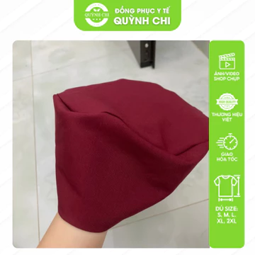 Mũ đội đầu y tế nhiều màu- vải Lon Nhật - Mũ vải blu công nghệ trùm đầu, mũ công nhân trùm đầu, mũ vải bếp, nhân viên.
