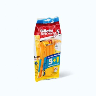 Dao Cạo Râu Cán Vàng GILLETTE SUPER THIN LI (6 Cái/Gói)
