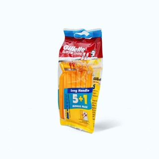 Dao Cạo Râu Cán Vàng GILLETTE SUPER THIN LI (6 Cái/Gói)
