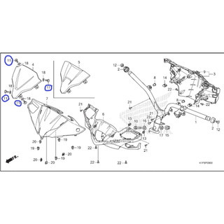 ốc vít bắt mão chắn gió ab air blade 125 150 160 2020 20221 2022 2023 2024 ( giá 1 con )