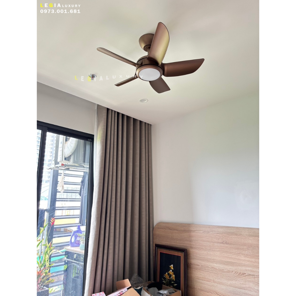Ảnh Quạt Trần Mini Cao Cấp | Quạt Trần Chung Cư | Chạy Êm Không Tiếng Động , Tiêu Chuẩn CE xuất Châu Âu 3