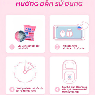 Viên thả bồn cầu,Viên vệ sinh bồn cầu,khử mùi tẩy bồn cầu thế hệ mới tẩy sạch mảng bám,diệt vi khuẩn