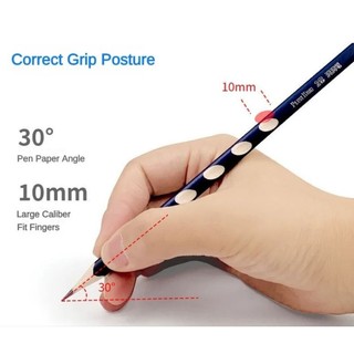 Hộp 12 bút chì 2B gỗ định vị tay cầm để tập luyện viết chữ cho học sinh tiểu học