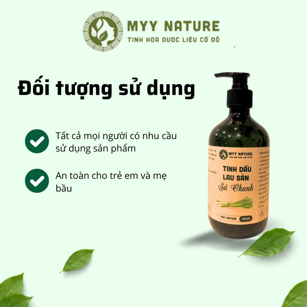 Tinh Dầu Lau Sả Chanh Myy Nature 500ml – Làm Sạch nhanh chóng, sàn nhà thơm ngát hương
