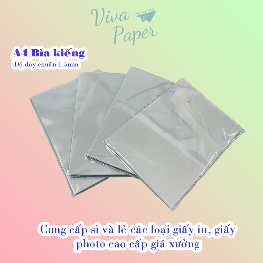 Bìa kiếng A4, bìa Mica, độ dày chuẩn 1.5mm, 1kg/xấp, không độc hại ...