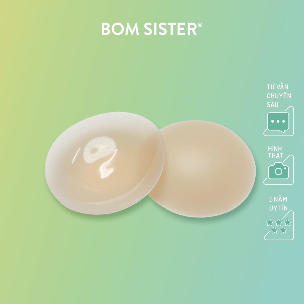Ảnh Cặp dán nhũ silicon màu da, dán nhiệt tự thân, dán nhũ có keo,dùng nhiều lần BOM Sister D883 - D885 2