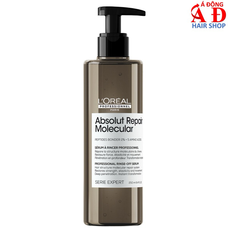 Serum xả tóc Rinse Off L'Oreal ARM Absolut Repair Molecular siêu phục hồi cấp phân tử Peptides 250ml