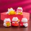 Set 6 mô hình mèo thần tài miệng rộng dễ thương trang trí bàn làm việc, tủ sách, quà tặng, tiểu cảnh