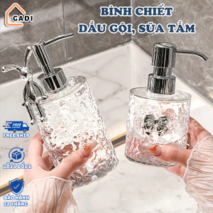 Chai Chiết Dầu Gội Sữa Tắm GADI Nhỏ Gọn Vân Kim Cương Sang Trọng, Chai Chiết Đa Năng Có Thể Mang Đi Du Lịch Tiện Lợi