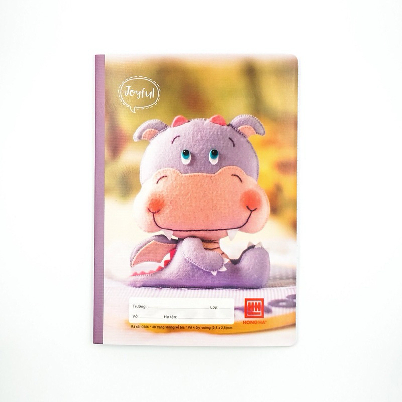 Lốc 10 quyển vở 4 ô ly Hồng Hà 48 trang Joyful Hồng Hà 0586