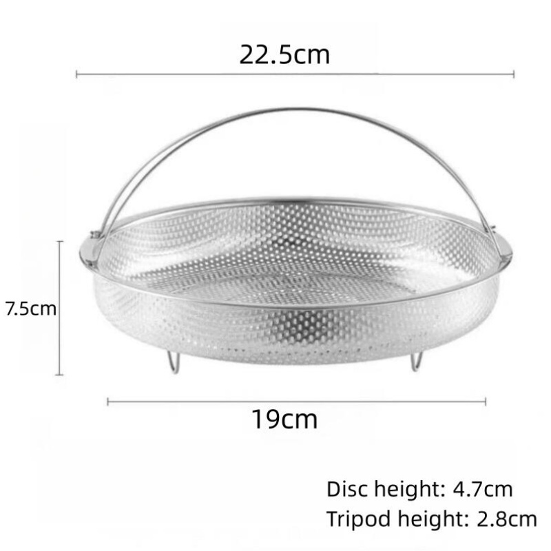 Vỉ Hấp Inox Kèm Chân Đế - Hấp Thức Ăn Bằng Thép Không Gỉ Đục Lỗ Thông Dụng Cho Gia Đình - Khay Hấp Đa Năng (   hot)