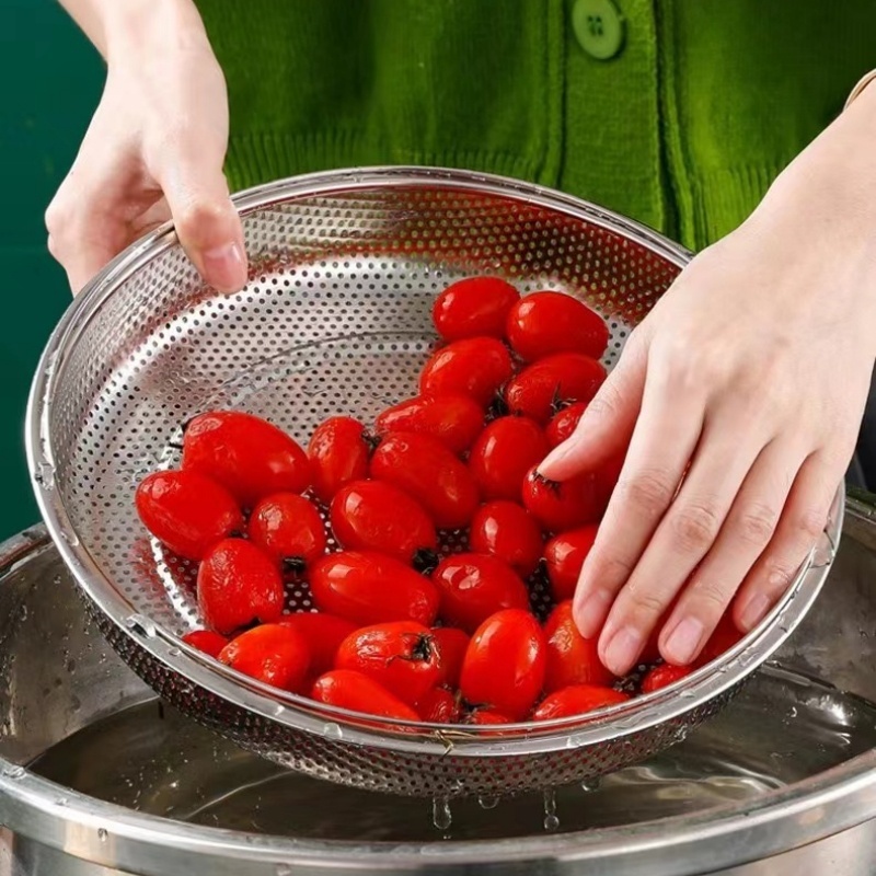 Vỉ Hấp Inox Kèm Chân Đế - Hấp Thức Ăn Bằng Thép Không Gỉ Đục Lỗ Thông Dụng Cho Gia Đình - Khay Hấp Đa Năng (   hot)