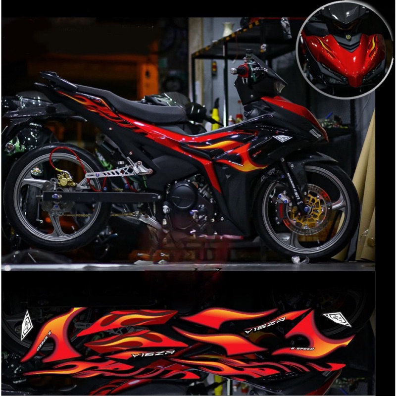 Tem rời exciter 155 mẫu lửa mới xe đen phối đủ màu | Shopee Việt Nam