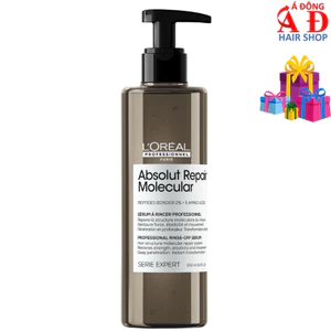 Serum xả tóc Rinse Off L'Oreal ARM Absolut Repair Molecular siêu phục hồi cấp phân tử Peptides 250ml