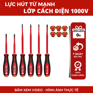 Tua vít cách điện 1000V, bộ 6 cây 48-22-2206 Milwaukee hàng chính hãng