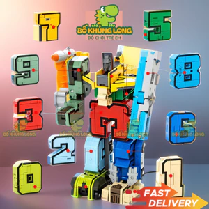 Đồ Chơi Lắp Ráp Robot Số Biến Hình 10 Số Từ 0-9 Đồ chơi Robot Số Biến Hình Đồ Chơi Cho Bé Trai BỐ KHỦNG LONG