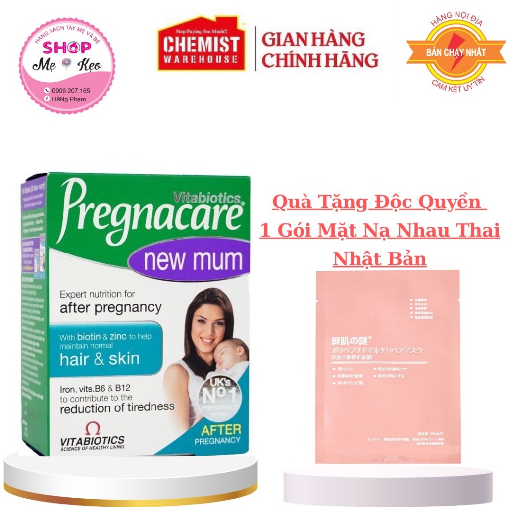 Viên uống Pregnacare New Mum 56 viên Của Anh phục hồi tóc và da dành cho phụ nữ sau sinh
