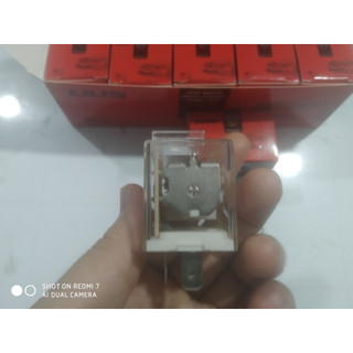 Combo 2 Rơ le nháy xi nhan UUS 3 chân vỏ đỏ điện 12v 24v.