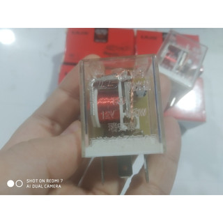 Combo 2 Rơ le nháy xi nhan UUS 3 chân vỏ đỏ điện 12v 24v.