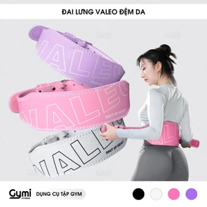 Đai Lưng Da Valeo Có Màu Đệm Mềm - Luyện Tập Thể Hình, Thể Thao - Hỗ Trợ Squat, Tập Tạ - DL-ValeoDemMau