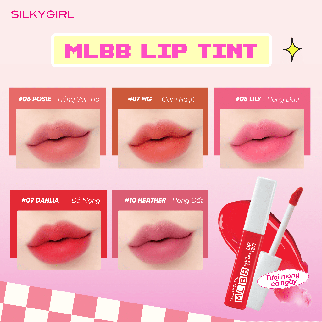 Ảnh Son Tint Lì Lâu Trôi Silkygirl MLBB Lip Tint 4.5g 1