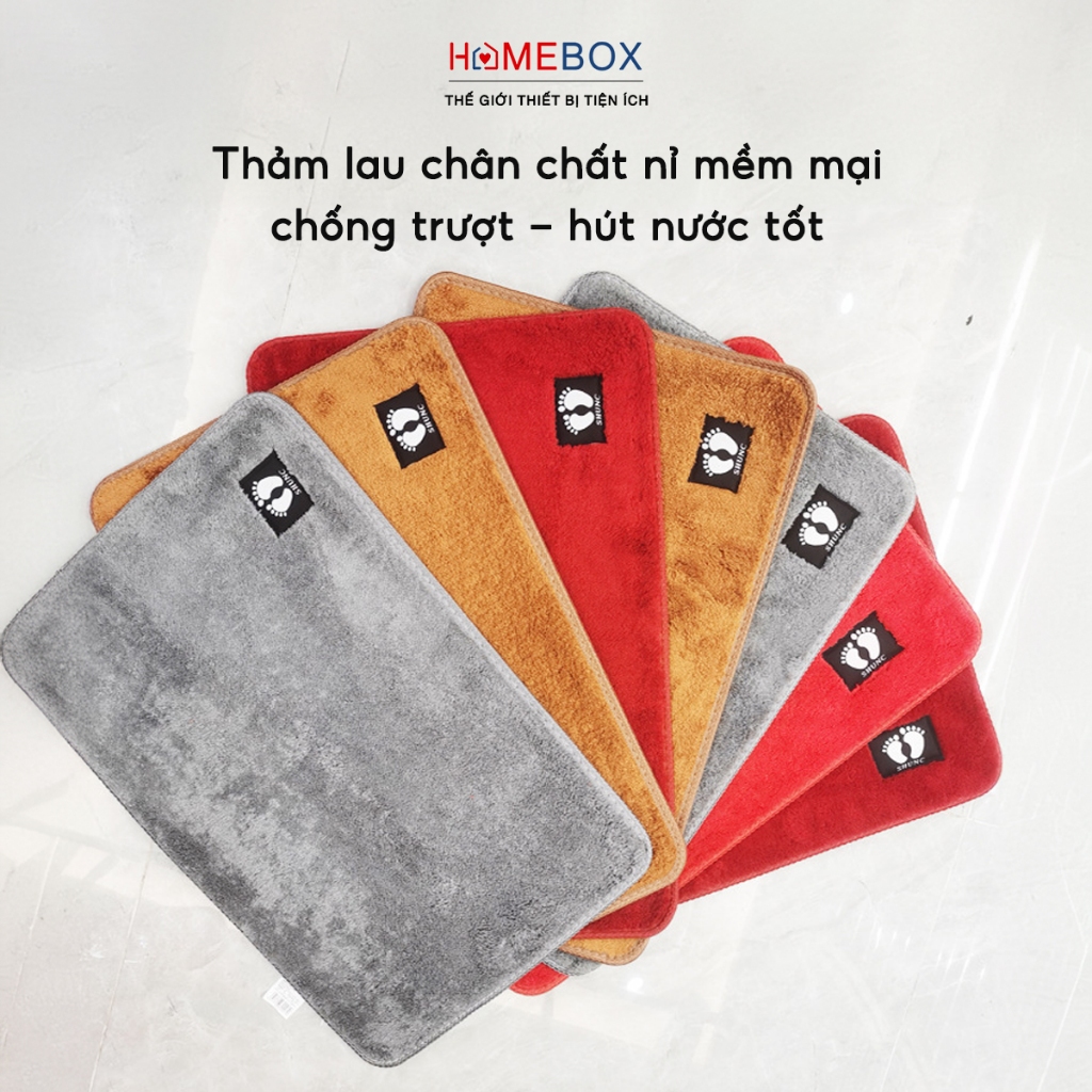 Thảm lau chân phòng khách chống trượt, Thảm lau chân nỉ mịn phòng ngủ dùng trong khách sạn 40*60cm