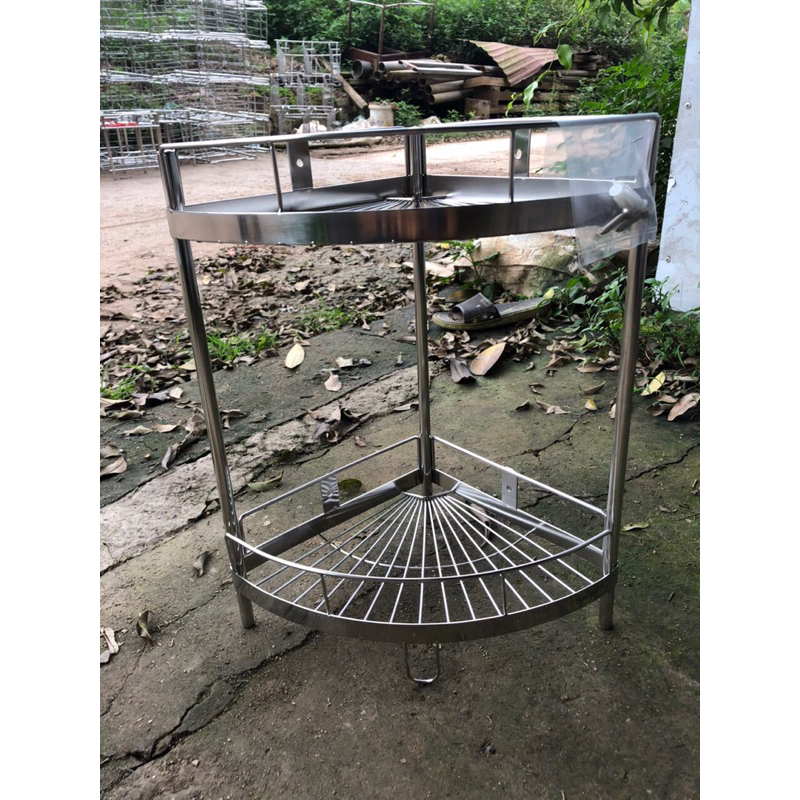 Kệ góc nhà tắm, nhà bếp inox loại 2 tầng cao cấp. | Shopee Việt Nam
