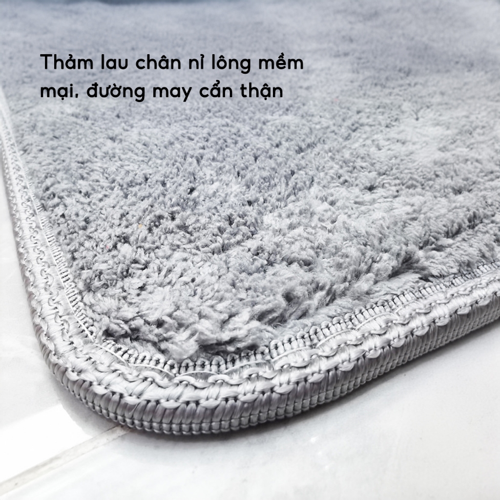 Thảm lau chân phòng khách chống trượt, Thảm lau chân nỉ mịn phòng ngủ dùng trong khách sạn 40*60cm