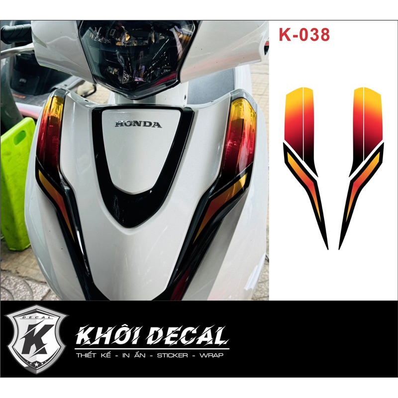 Decal dán đèn demi xe Lead 2017-2024