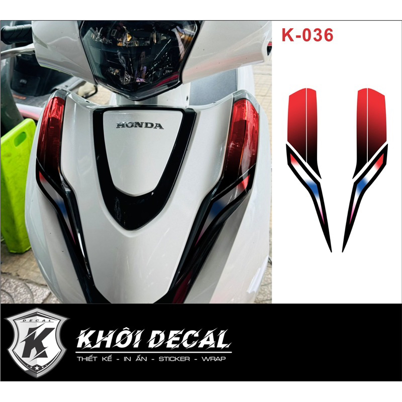 Decal dán đèn demi xe Lead 2017-2024