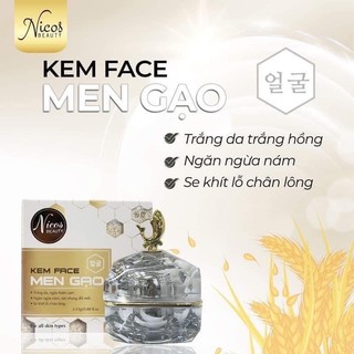 Kem Face Men Gạo Nicos Dưỡng Trắng Da Mờ Thâm Mụn Hũ 25g