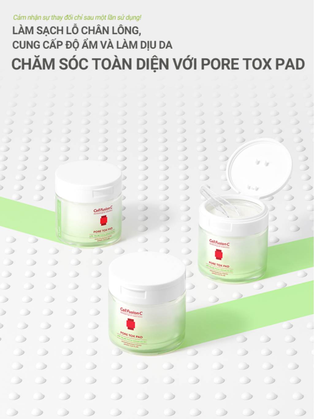 Ảnh Toner Pad Làm Sạch Sâu & Se Khít Lỗ Chân Lông Chứa PHA Cell Fusion C Pore Tox Pad 60 miếng 3