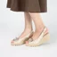 Sandal đế xuồng 8cm hoa trà Kosu 24313, giày công sở nữ siêu êm chống thấm nước trơn trượt Nhật Bản