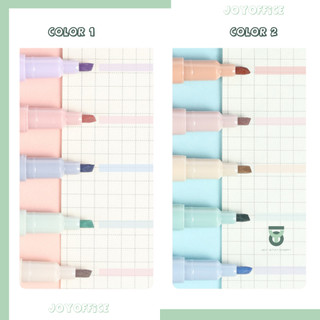 Set 6 bút highlight 2 đầu Morandi, Bút dạ quang đánh dấu trang, trang trí sổ_joyoffice