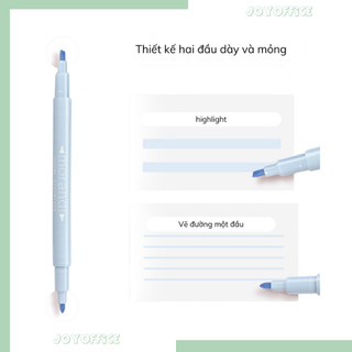 Set 6 bút highlight 2 đầu Morandi, Bút dạ quang đánh dấu trang, trang trí sổ_joyoffice