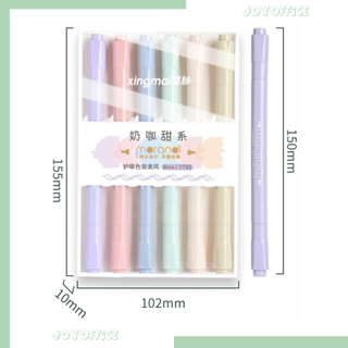 Set 6 bút highlight 2 đầu Morandi, Bút dạ quang đánh dấu trang, trang trí sổ_joyoffice