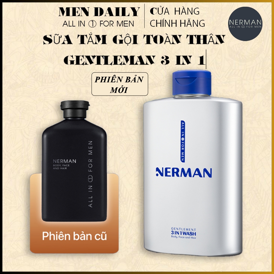 Sữa Tắm Gội Nerman Gentleman 3 Trong 1 Hương Nước Hoa Pháp Cao Cấp nam ...