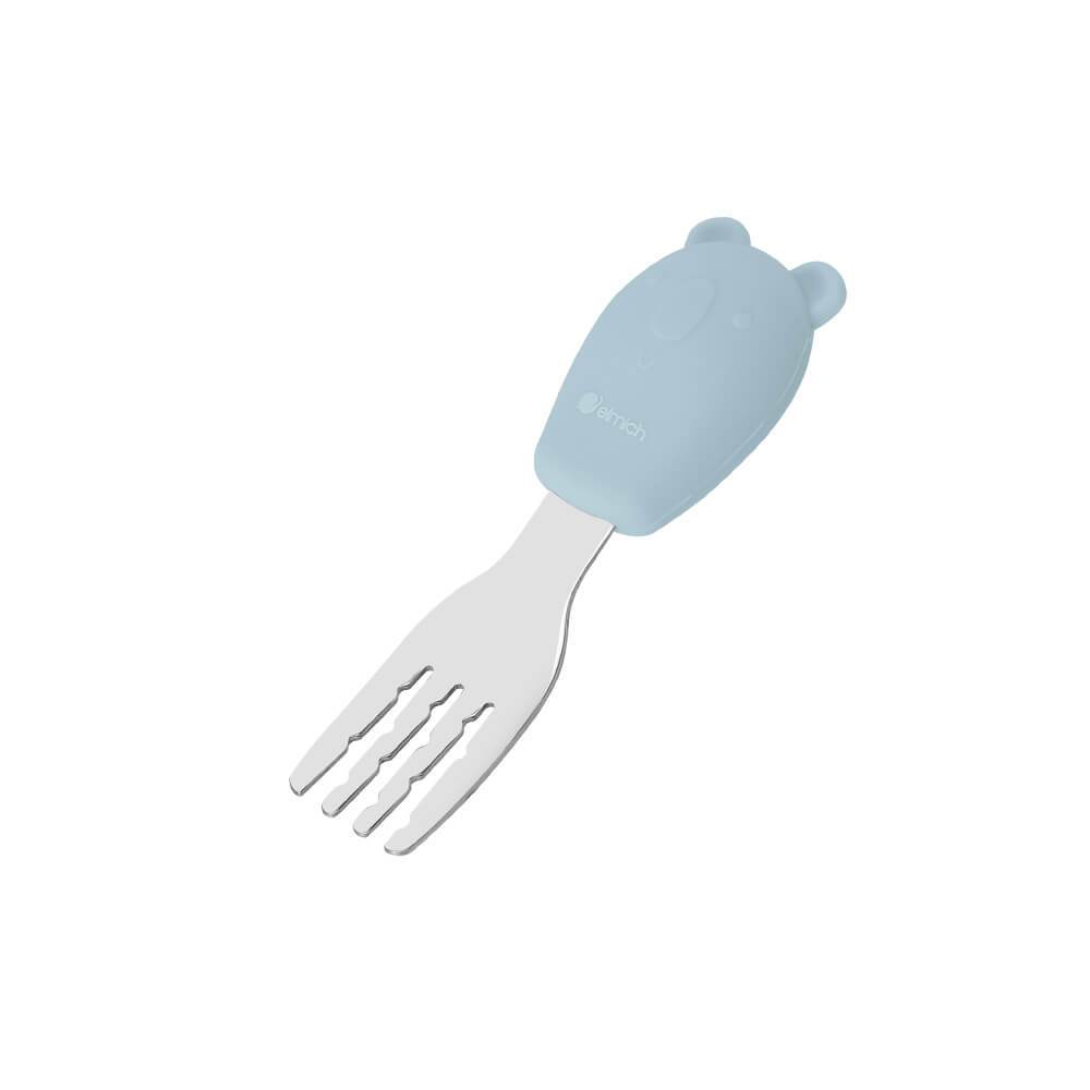 Bộ thìa dĩa cho bé bằng silicon, inox 304 Elmich Babycare EL-0005TD2