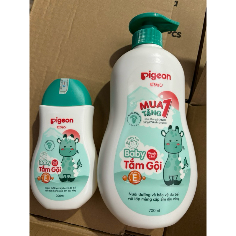 Tắm Gội Pigeon Sữa tắm gội Toàn Thân Cho Bé 2 in 1 700ml