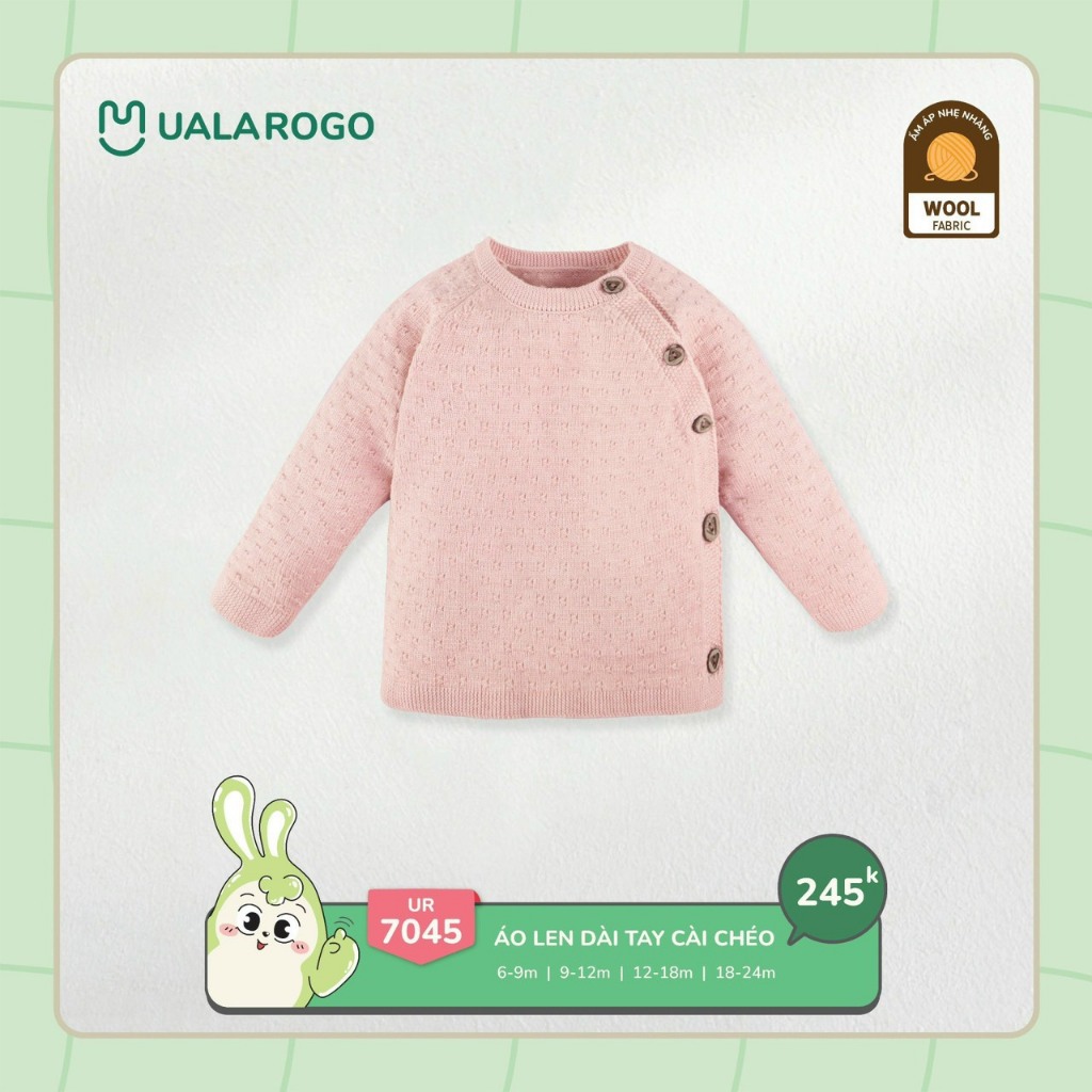 (7-14kg) Áo Len Dài Tay Kiểu Dáng Cách Điệu Cho Bé Trai, Bé Gái Uala UR7045